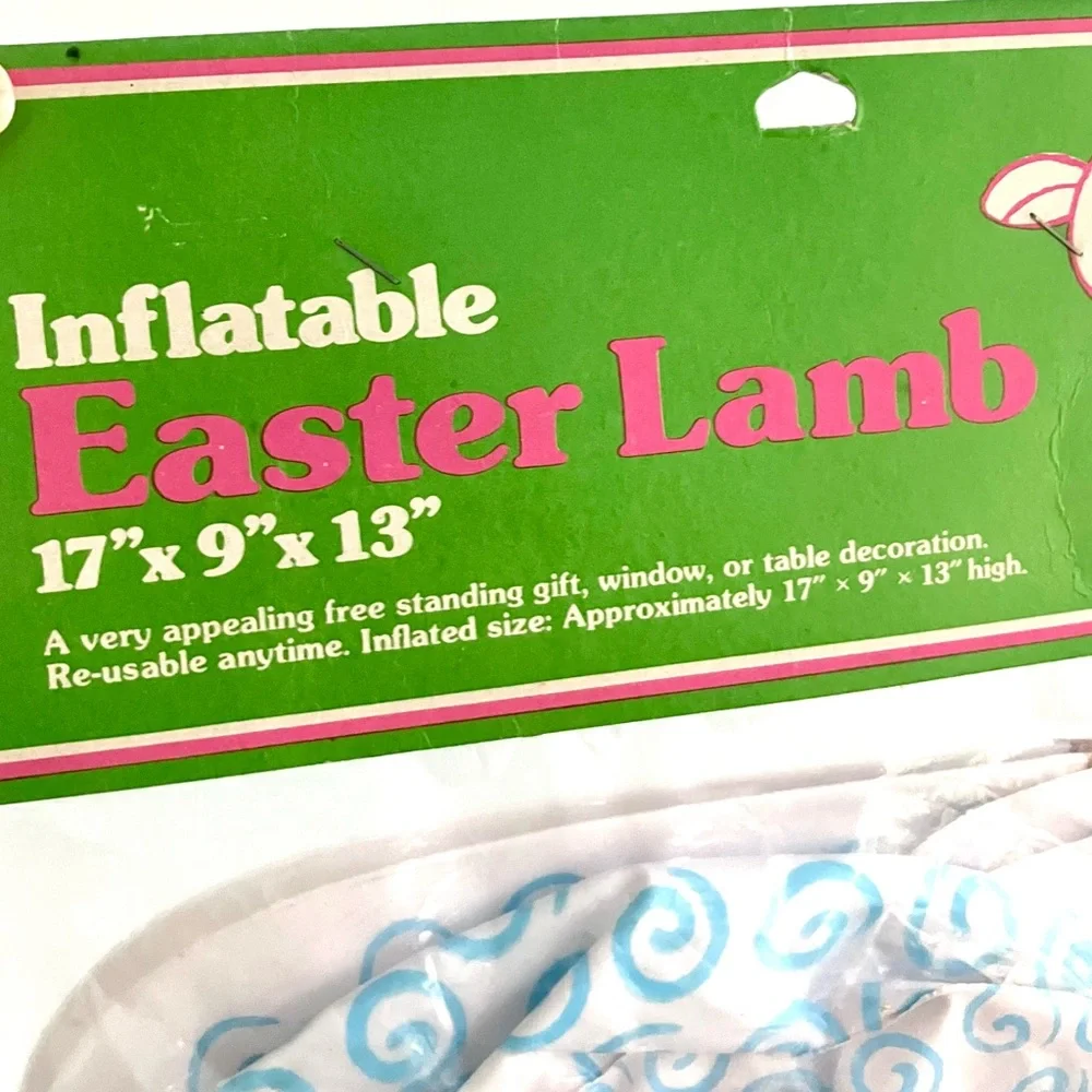 Vintage 70’s inflatable lamb decoration decor NIP deadstock